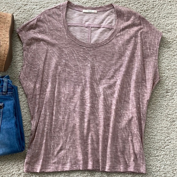 Short Sleeve, Mauve Mineral Wash Tee - Picture 8 of 9